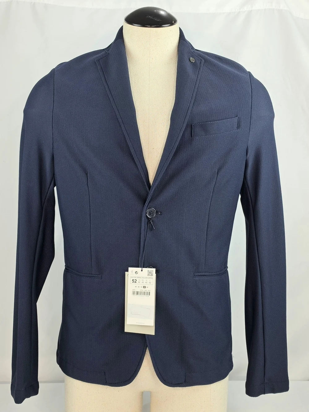 Zara Men's Unstructured Slinky Knit Casual Blazer